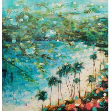 Peinture Anse des Rochers par Solveiga | Tableau Figuratif Acrylique