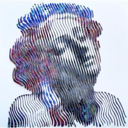 Peinture La sposa dei Sacri Cantici (insp. Le Louvre Paris) par Schroeder Virginie | Tableau Pop-art Acrylique, Huile Icones Pop