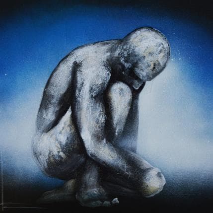 Painting Réflexion blanche by Locoge Alice | Painting Figurative Acrylic Nude