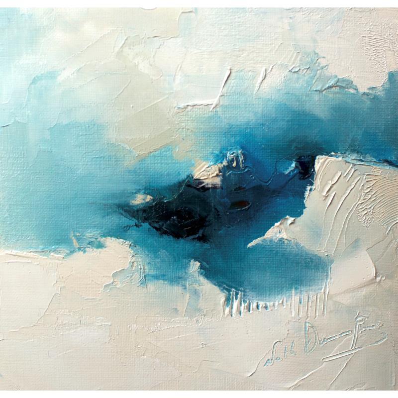 Peinture Le bruit de l'eau  par Dumontier Nathalie | Tableau Abstrait Minimaliste Huile