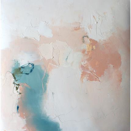 Peinture Dans l'ombre rosée par Dumontier Nathalie | Tableau Abstrait Huile Minimaliste