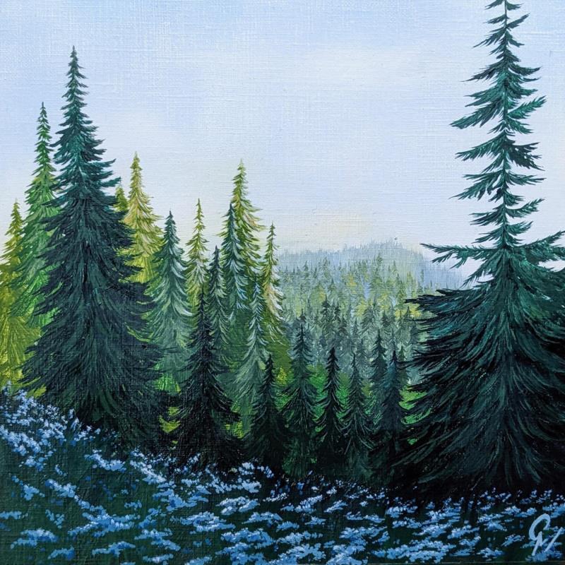 Painting Lumière d'été by Pressac Clémence | Painting Figurative Landscapes Oil