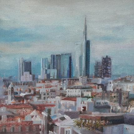 Painting Skyline by Lokotska Katie  | Painting Figurative Oil Urban