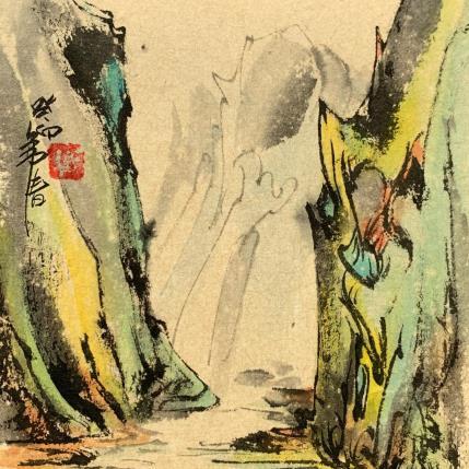 Painting Mountains  by Yu Huan Huan | Painting Figurative Ink Landscapes, Still-life