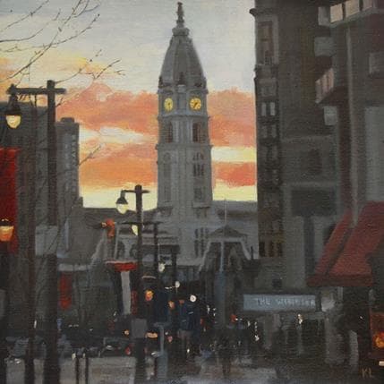 Painting Philadelphia memories by Lokotska Katie | Painting Figurative Oil Urban