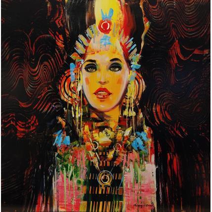 Peinture Princesse Inca par Vieux Thierry | Tableau Figuratif Acrylique Portraits