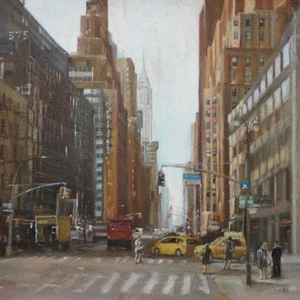Painting Chrysler building by Lokotska Katie | Painting Figurative Oil Urban