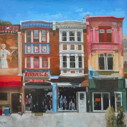 Painting South Philadelphia by Lokotska Katie | Painting Figurative Oil Urban
