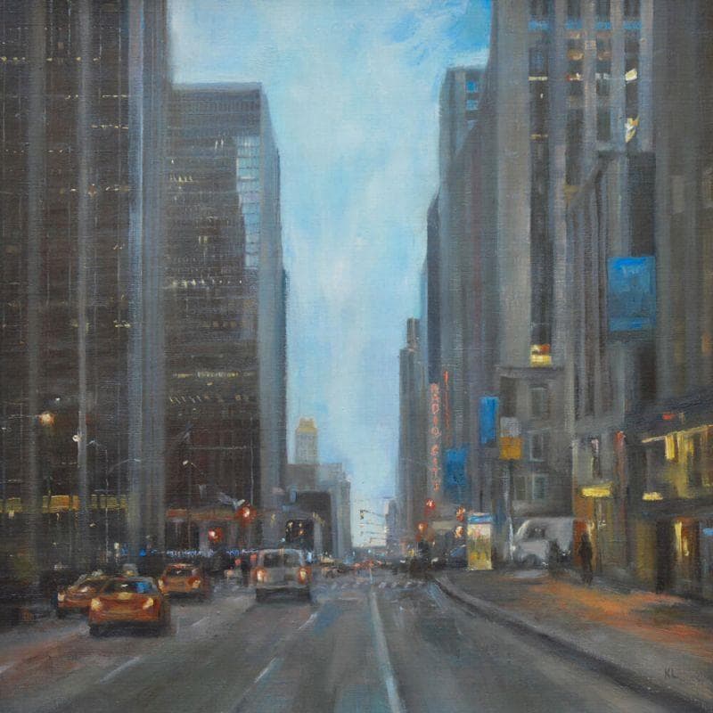 Pintura On my way por Lokotska Katie  | Pintura Figurativo Urbano Aceite