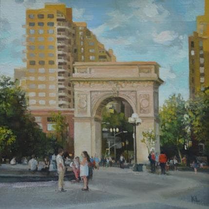 Painting Serenity by Lokotska Katie | Painting Figurative Oil Urban