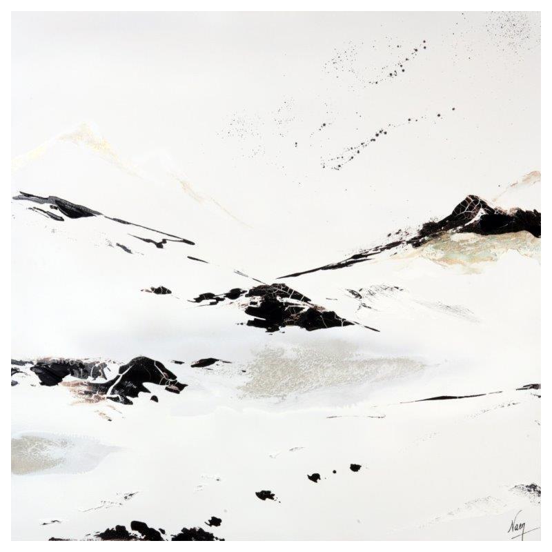 Peinture 726 par Naen | Tableau Abstrait Paysages Minimaliste Acrylique