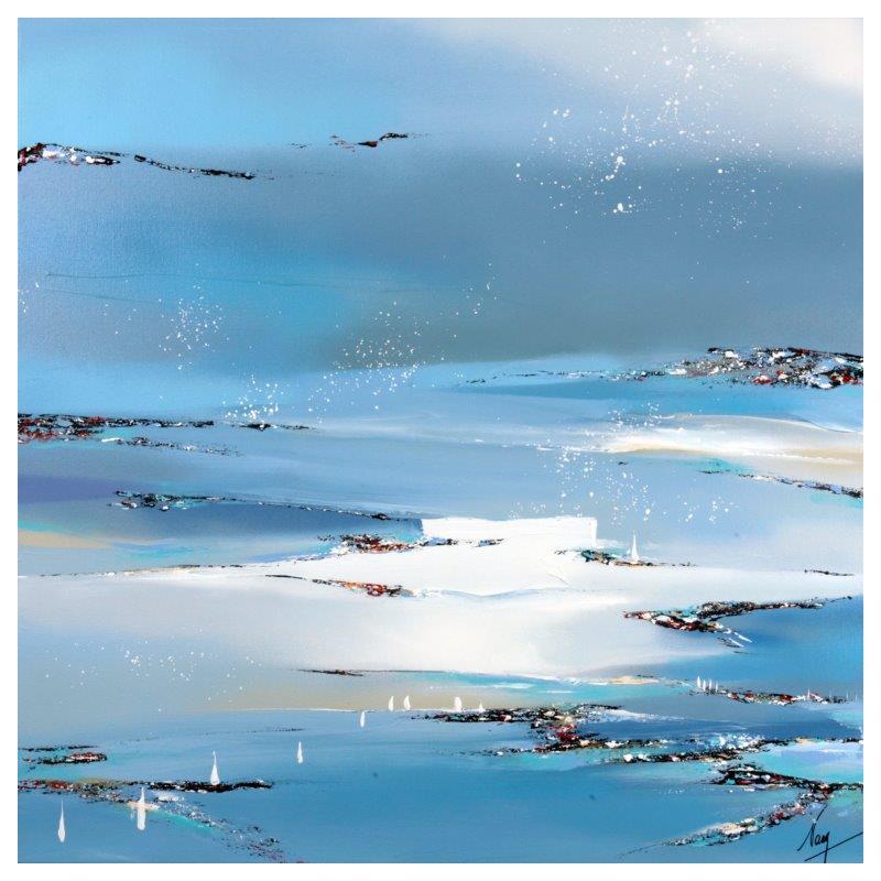 Painting 770 by Naen | Painting Abstract Landscapes Minimalist Acrylic