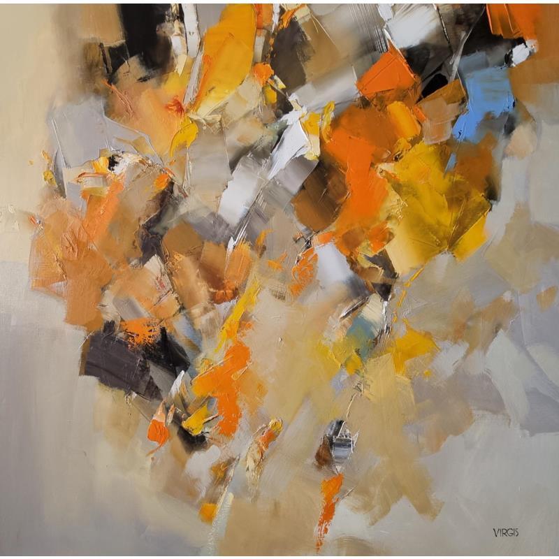 Peinture Happy hours and minutes par Virgis | Tableau Abstrait Minimaliste Huile