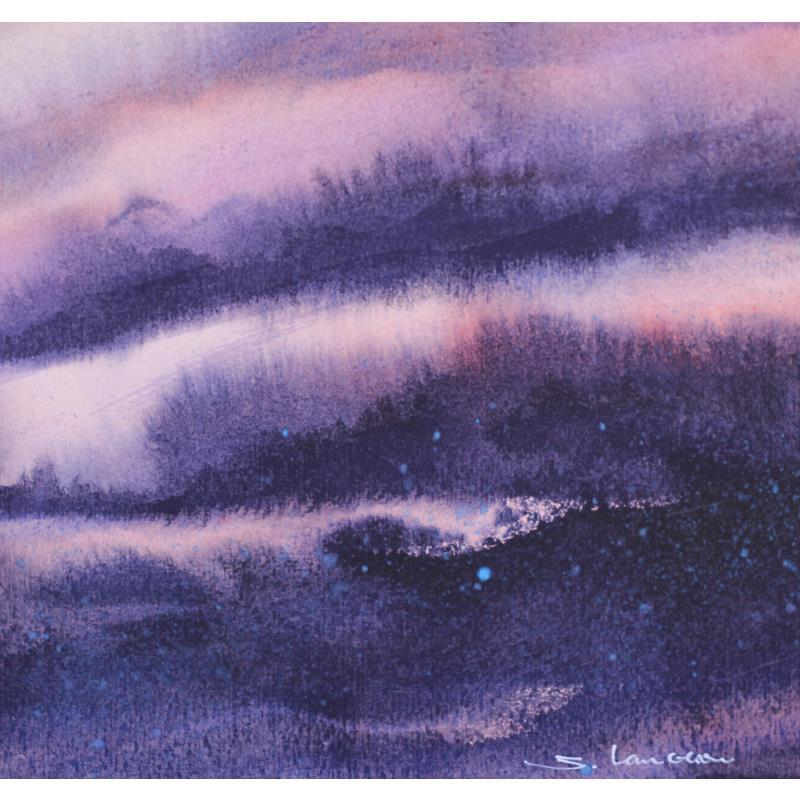 Gemälde Brume mauve von Langeron Stéphane | Gemälde Materialismus Aquarell