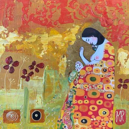 Gemälde Maternity von Romanelli Karine | Gemälde Figurativ Collage Alltagsszenen, Pop-Ikonen