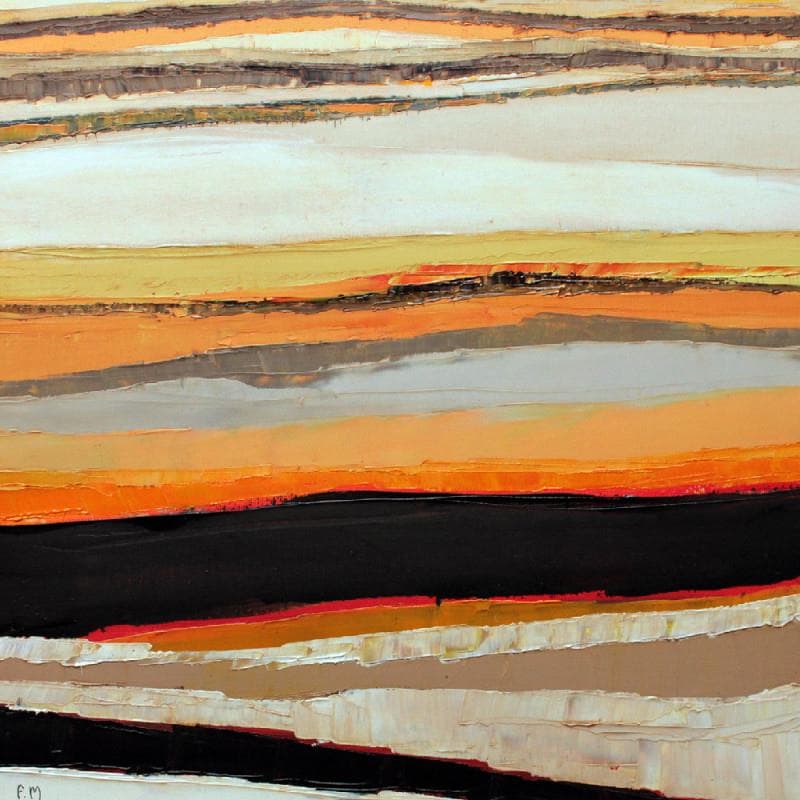 Painting Douceur by Marteau Frederique | Painting Abstract Landscapes Oil