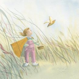 Pintura L'enfant magicienne por Marjoline Fleur | Pintura Figurativo Acuarela Animales, Iconos pop, Naturaleza, Niño