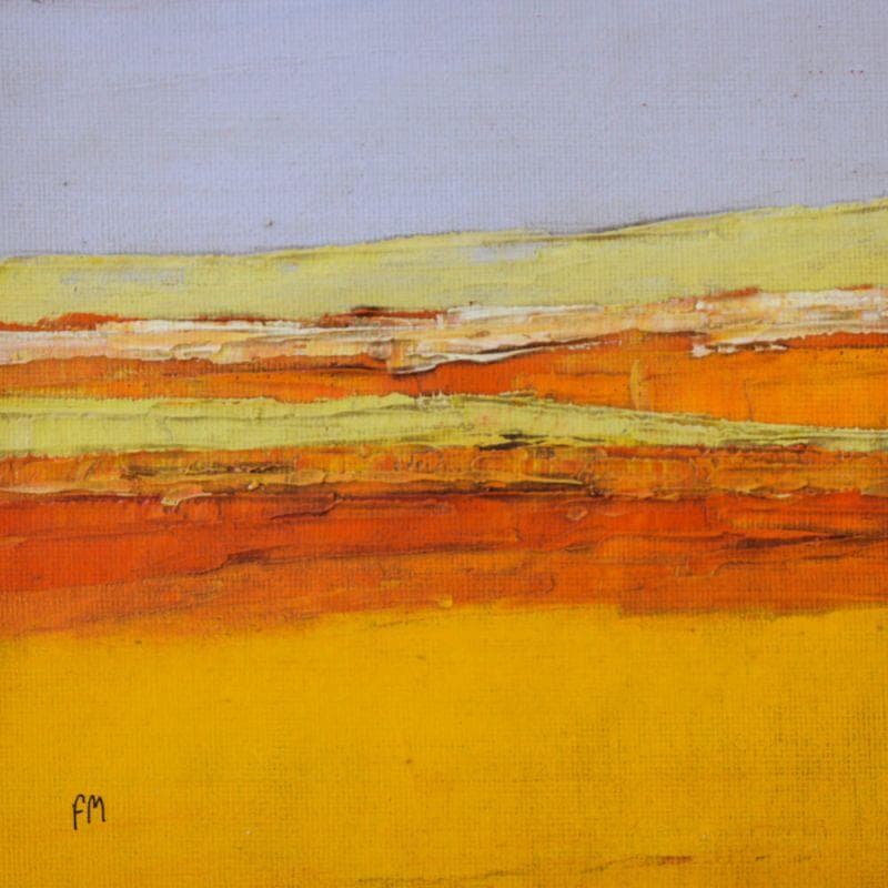 Painting Pensée estivale by Marteau Frederique | Painting Abstract Landscapes Oil