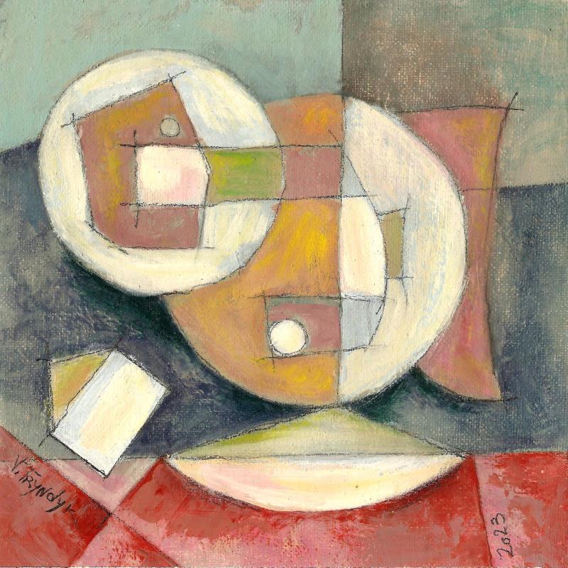 Painting Sings by Tryndyk Vasily | Painting Abstract Minimalist Oil