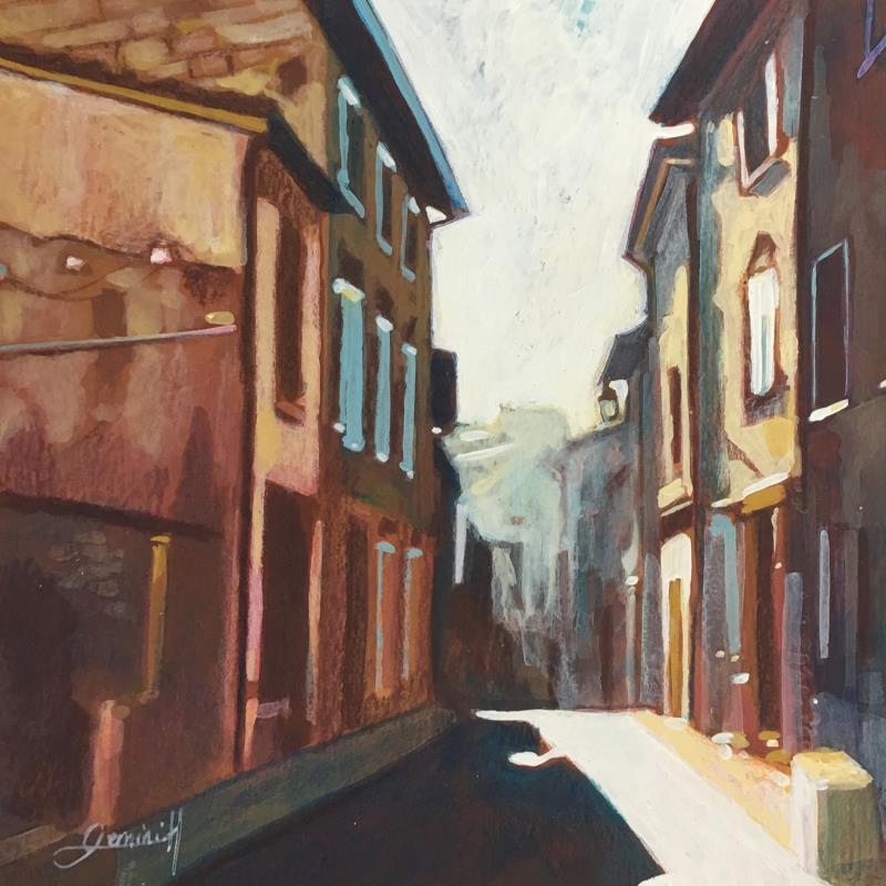 Painting Un dimanche à Chazay by Gemini. H  | Painting Figurative Urban Oil Acrylic