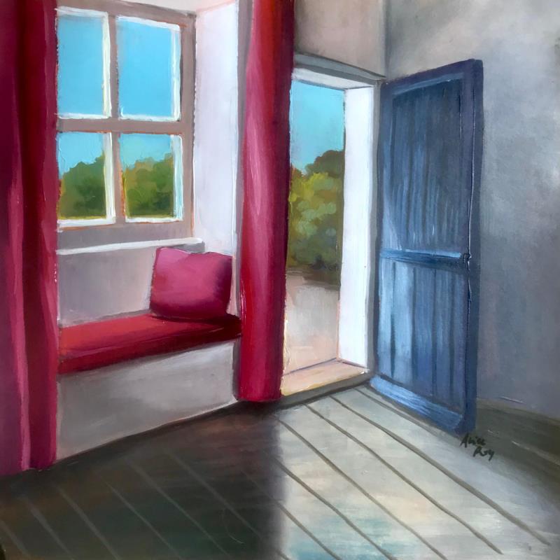 Peinture La maison de campagne par Alice Roy | Tableau Figuratif Huile