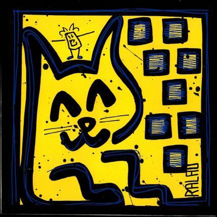 Peinture Behind bars par Ralau | Tableau Pop-art Acrylique Animaux, Scènes de vie