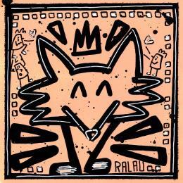 Painting Ginger fox by Ralau | Painting Pop-art Acrylic Animals, Life style