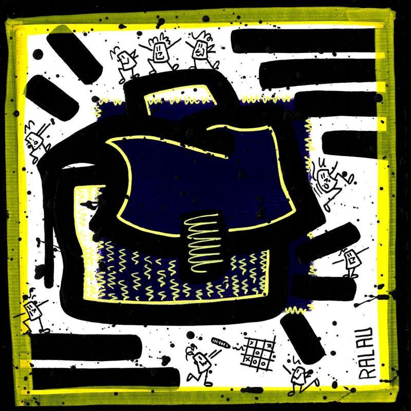 Painting Prends ton sac by Ralau | Painting Pop-art Life style Acrylic