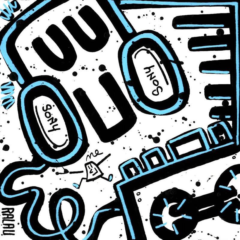 Painting Vintage sound by Ralau | Painting Pop-art Portrait Life style Acrylic