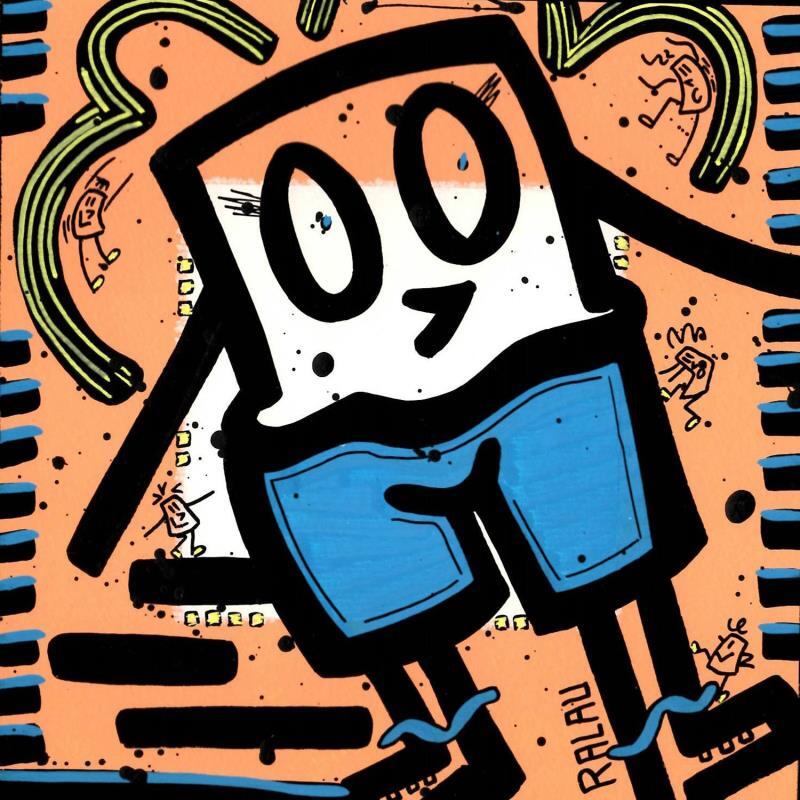 Peinture Taille 44 par Ralau | Tableau Pop-art Scènes de vie Acrylique