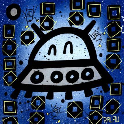 Peinture Space invasion par Ralau | Tableau Pop-art Acrylique Scènes de vie