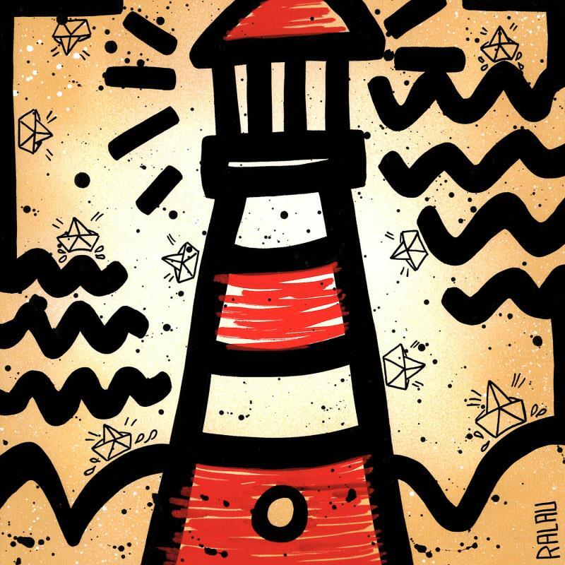 Painting Boat crash by Ralau | Painting Pop-art Marine Life style Acrylic