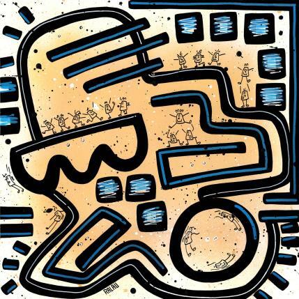 Peinture Aquarium par Ralau | Tableau Pop-art Acrylique Marine, Scènes de vie