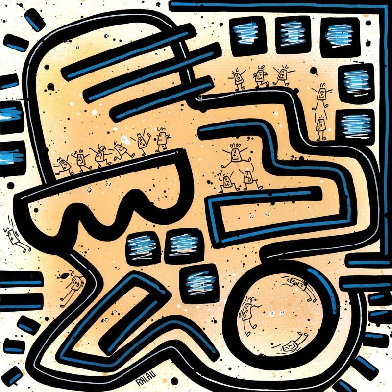 Painting Aquarium by Ralau | Painting Pop-art Marine Life style Acrylic