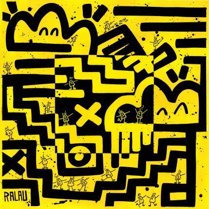 Peinture Game 21 par Ralau | Tableau Pop-art Acrylique Scènes de vie