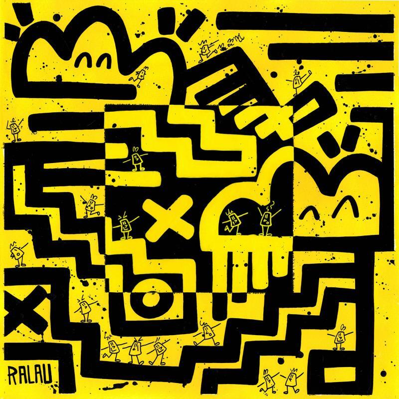 Peinture Game 21 par Ralau | Tableau Pop-art Scènes de vie Acrylique