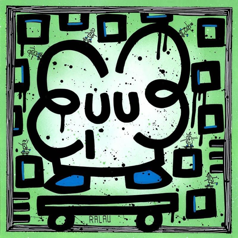 Gemälde Riding vegetable von Ralau | Gemälde Pop-Art Alltagsszenen Acryl