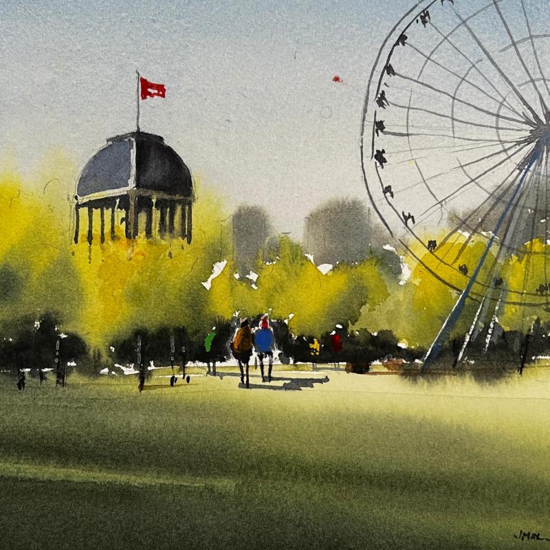 Peinture Our Talk par Min Jan | Tableau Figuratif Urbain Aquarelle