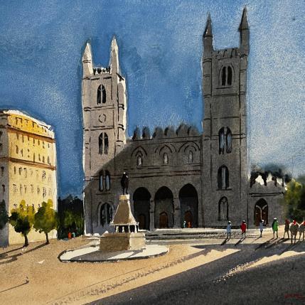 Gemälde Afternoon Light von Min Jan | Gemälde Figurativ Aquarell Urban