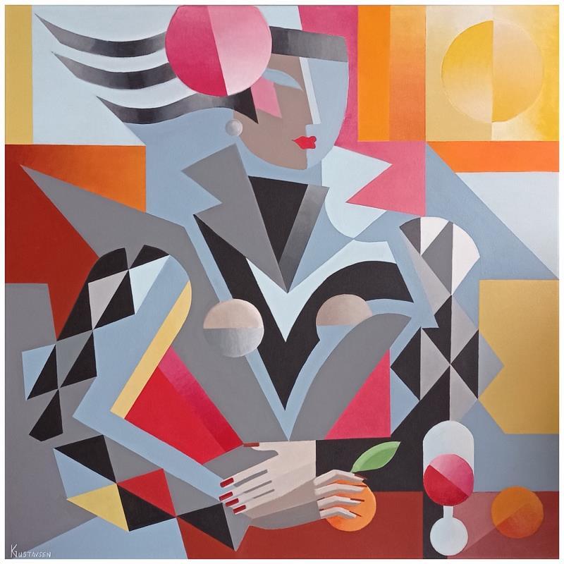 Painting En terrasse by Gustavsen Karl | Painting Figurative Subject matter Life style Acrylic