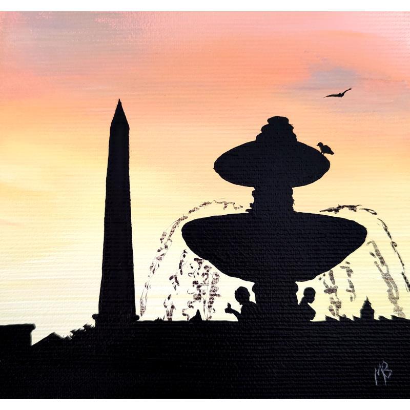 Painting L'obélisque by Blandin Magali | Painting Figurative Landscapes Oil