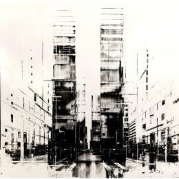 Peinture Tempest par Rey Julien | Tableau Figuratif Acrylique, carton Urbain