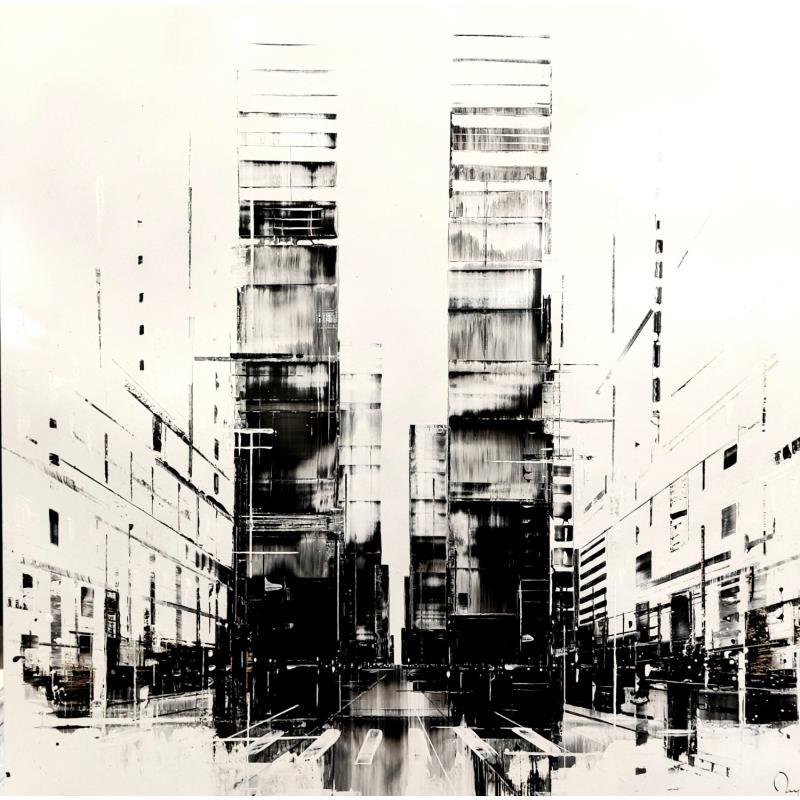 Peinture Tempest par Rey Julien | Tableau Figuratif Urbain Carton Acrylique