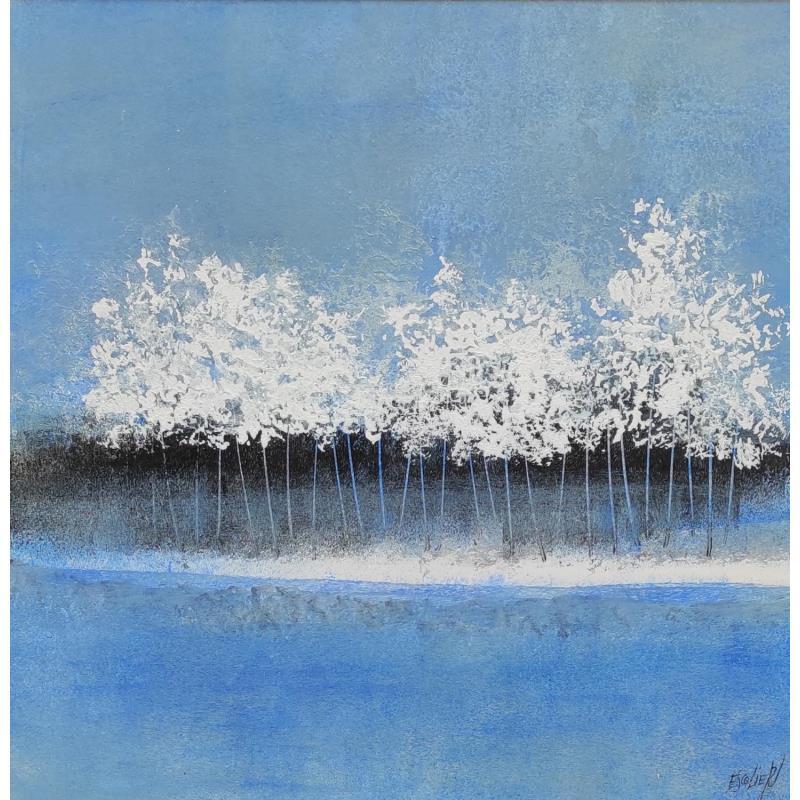 Gemälde Sérénité 1 von Escolier Odile | Gemälde Figurativ Landschaften Acryl