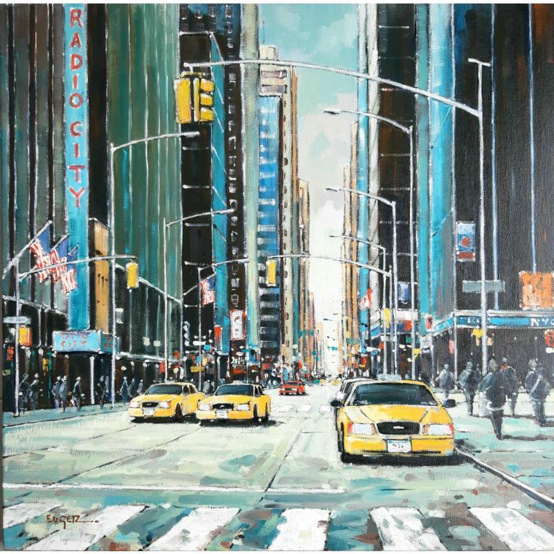Peinture New York  par Euger | Tableau Figuratif Urbain Huile