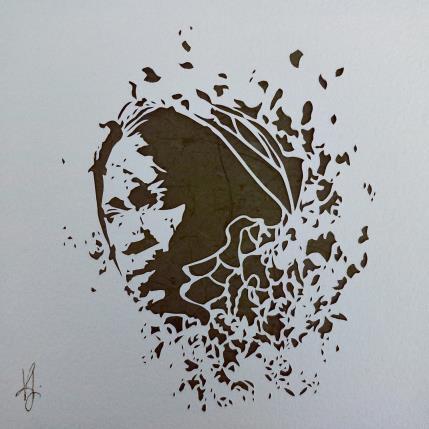 Painting Doute by Louafi Valentine | Painting Figurative Minimalist, Portrait