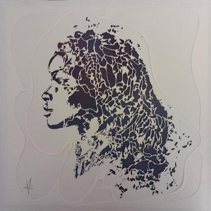 Peinture Zinsu par Louafi Valentine | Tableau Figuratif Minimaliste, Portraits