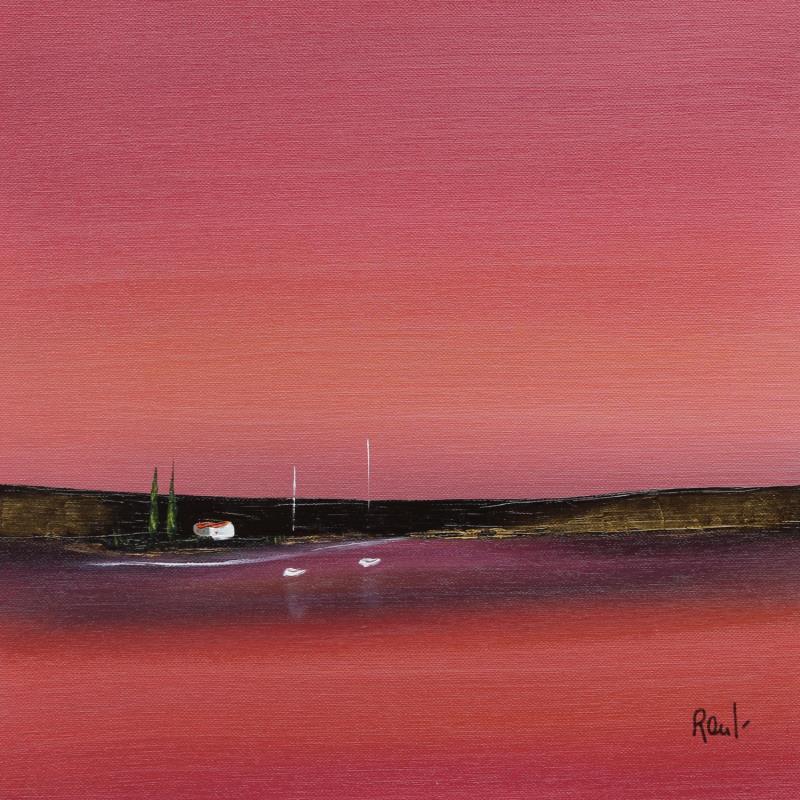 Peinture Sérénité 49 par Roussel Marie-Ange et Fanny | Tableau Figuratif Marine Huile