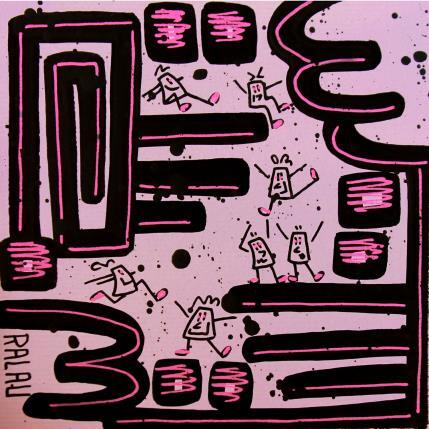 Painting Un monde parallèle by Ralau | Painting Pop-art Acrylic Life style