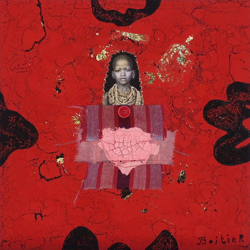 Painting 13-168 by Boitier Thierry | Painting Raw art Cardboard Acrylic